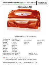 Trykk her for og se teknisk data - Norsk Solariumservice