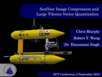 Seafloor Image Compression and Large Tilesize Vector Quantization
