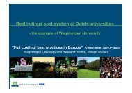 Real indirect cost system of Dutch universities