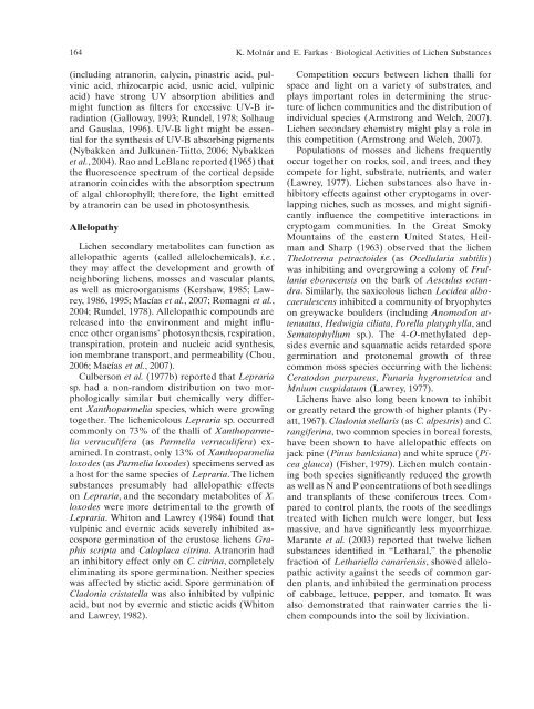 Current Results on Biological Activities of Lichen ... - Lichens and Me