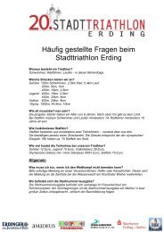 FAQ Stadttriathlon Erding - Trisport Erding