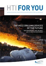 tap Hole drilling devices of tHe future - HTI - High Tech Industries AG