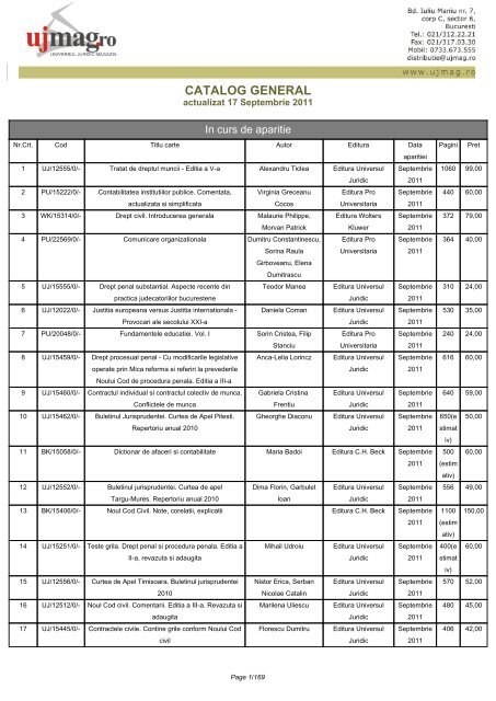 Catalog General Ujmag