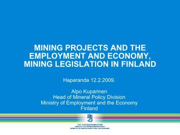 mining projects and the employment and economy ... - Banportalen