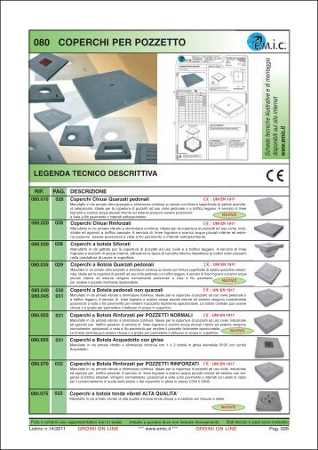 080 COPERCHI PER POZZETTO - Emic