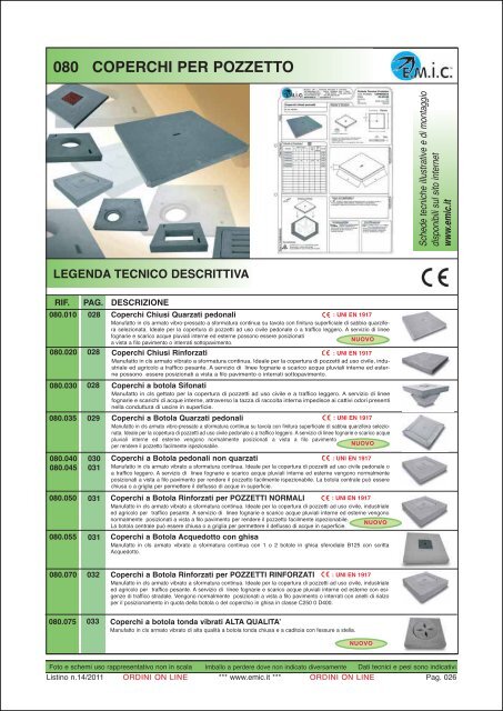 080 COPERCHI PER POZZETTO - Emic