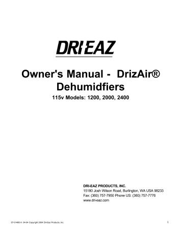 Shur dri owners manual free Shur dri owners manual free