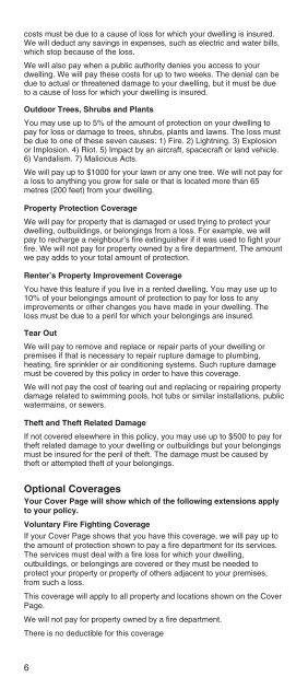 General Dwelling Protector policy - SGI CANADA