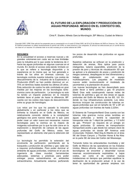 petroleros/AdministraciÃ³n de Pemex Exploracion/Aguas ... - cedip