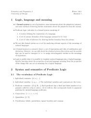 Predicate logic handout - University of Chicago