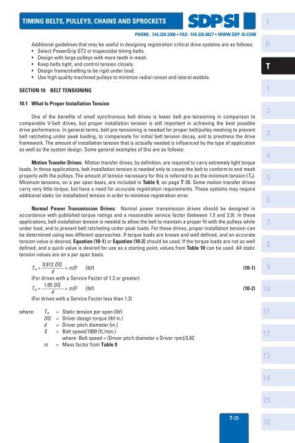 Timing Belt Pulleys, Timing Belts, Sprockets, and Chains for Power  Transmission Applications - SDP/SI