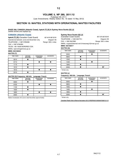 Admiralty Lists of Radio Signals - The Tyneside Nautical Charts ...