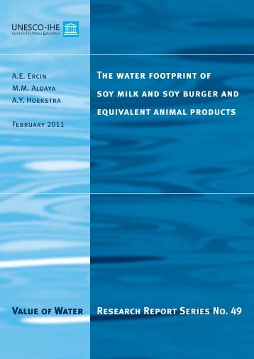 Water footprint of soy products - Water Footprint Network