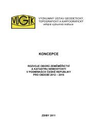 Koncepce rozvoje oborů zemÄmÄÅictvà a katastru nemovitosti - vúgtk