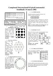 Campionati Internazionali di giochi matematici Semifinali - La Farina