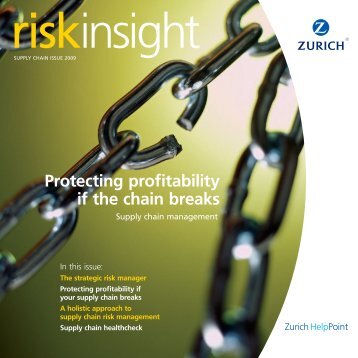 Risk Insights: Protecting profitability if the chain breaks - Zurich