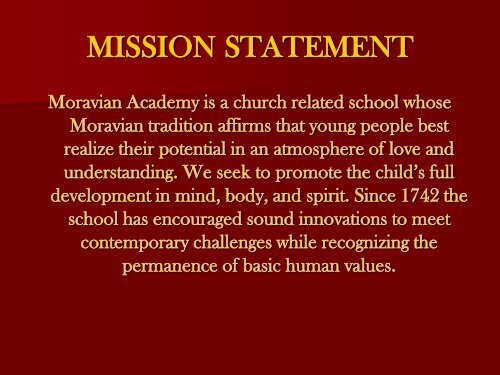 ACADEMIC HIGHLIGHTS CLASS OF 2010 - Moravian Academy