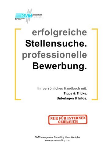 erfolgreiche Stellensuche. professionelle ... - Klaus Westphal