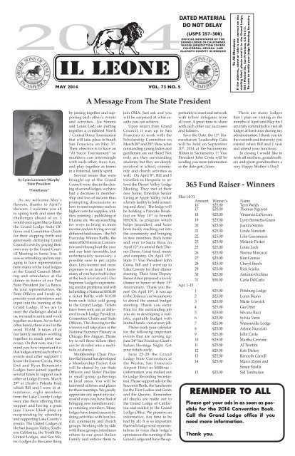 May '11 Edition - Very Large File)!!!!!! - Grand Lodge of ...