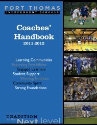 Coaches' Handbook - Fort Thomas Independent Schools