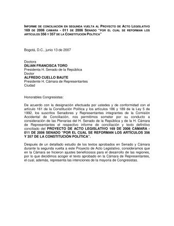 Informe de conciliaciÃ³n del Proyecto de Transferencias