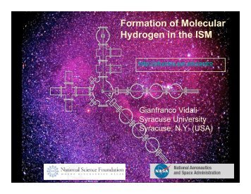 Formation of Molecular Hydrogen in the ISM - Physics - Syracuse ...