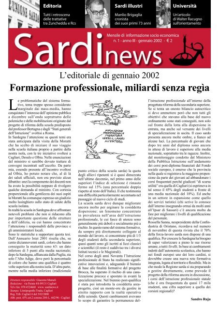 Gennaio - Sardinews