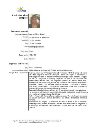 carozzi francesca maria - Centro per lo Studio e la Prevenzione ...