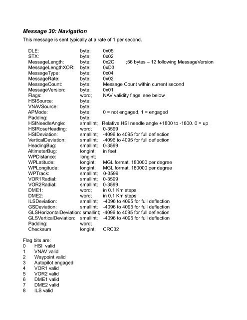 MGL EFIS data feed documentation - MGL Avionics