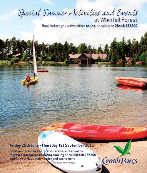 Summer activities and events at Whinfell Forest - Center Parcs