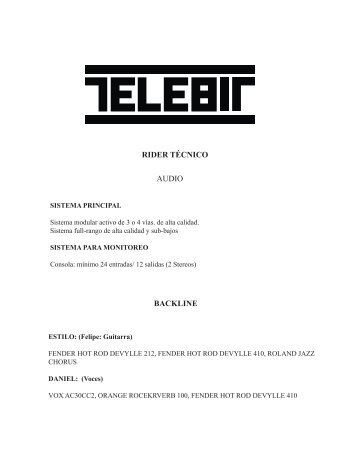 RIDER TELEBIT - La Plataforma