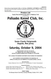Palisades Kennel Club, Inc. - InfoDog