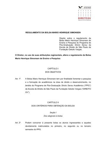 regulamento da bolsa mario henrique simonsen - Processos ...