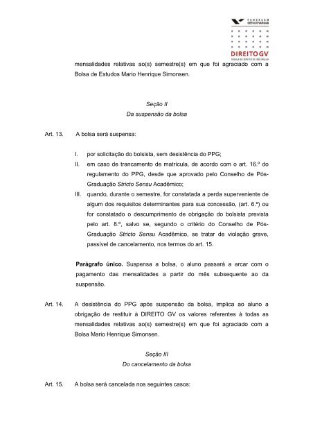 regulamento da bolsa mario henrique simonsen - Processos ...