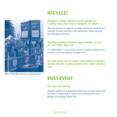 Recycling at Events - Recycling Advocates