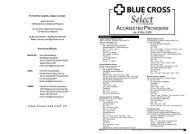 SEL Access Providers_2008-05 (May)_Final.p65 - Blue Cross