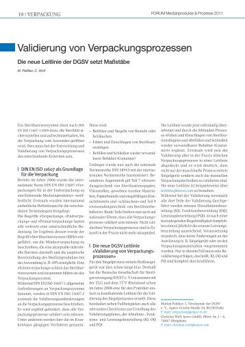 Validierung von Verpackungsprozessen - Die neue Leitlinie der DGSV ...