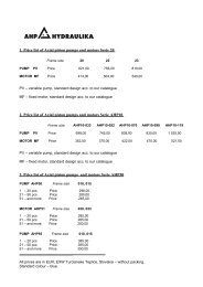 Price list of axial piston pumps and motors Serie ... - AHP Hydraulika