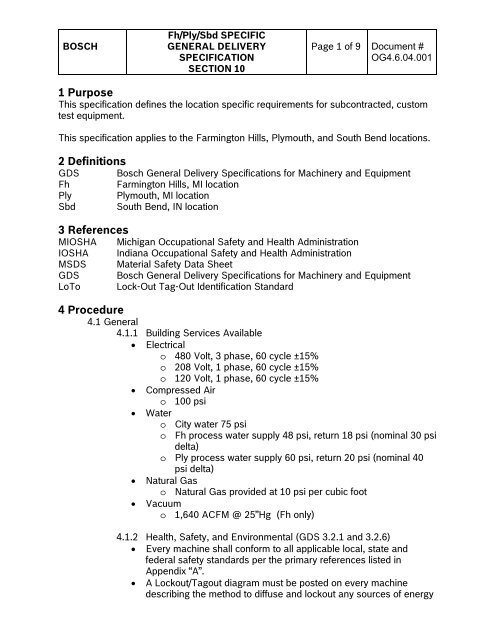 Fh Ply Sbd General Delivery Specification Bosch