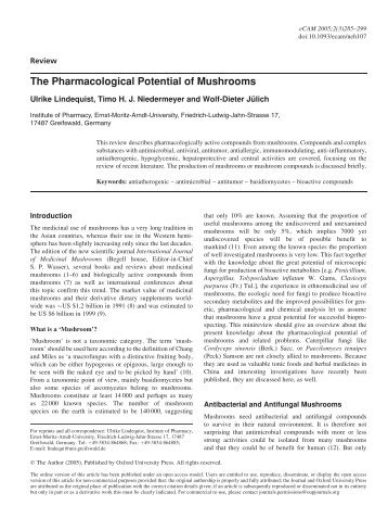 The Pharmacological Potential of Mushrooms - GFVS