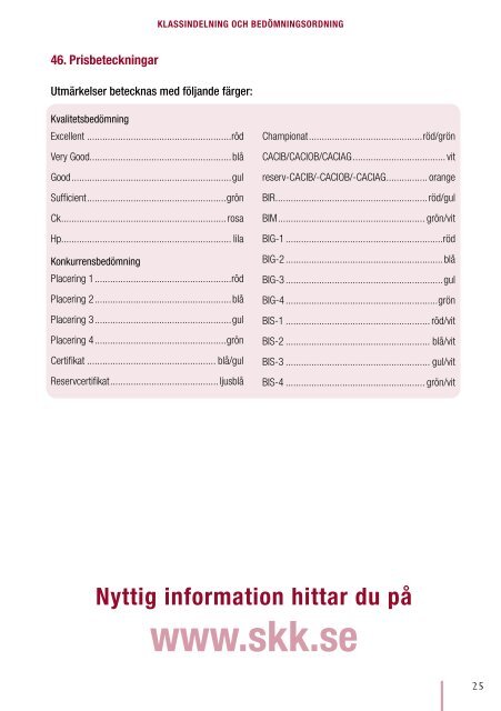 Utställnings- och championatbestämmelser - Svenska Kennelklubben