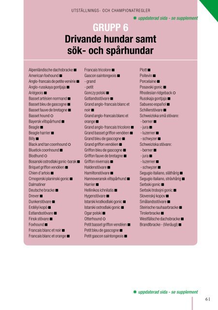 Utställnings- och championatbestämmelser - Svenska Kennelklubben