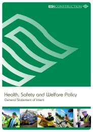 Health, Safety and Welfare Policy - Esh Construction