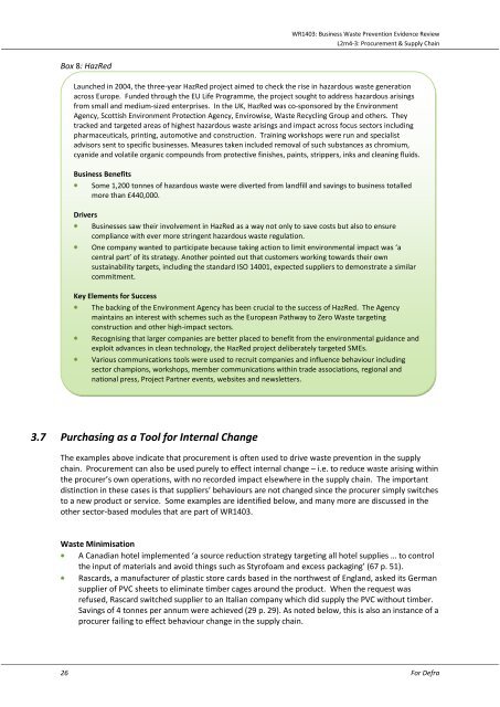 Procurement and Supply Chain - Oakdene Hollins