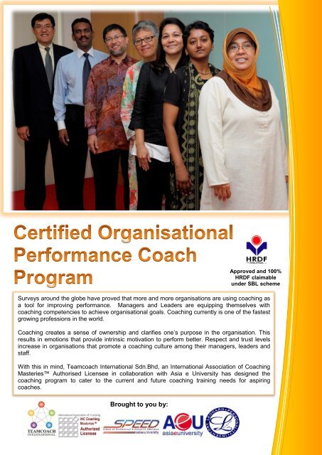 Certified Organisational Performance Coach Programme ... - AeU