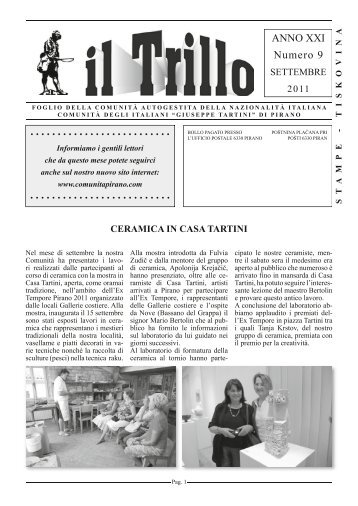 Trillo 09 2011.indd - Comunità degli Italiani di Pirano