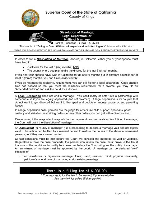Superior Court of the State of California - Kings County Superior ...