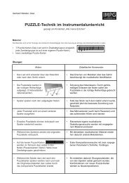 PUZZLE-Technik im Instrumentalunterricht - IMPG