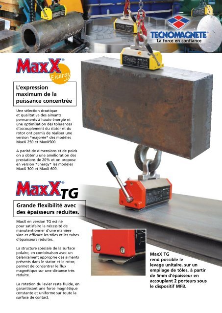 TÃ©lÃ©charger catalogues MaxX (format .pdf) - Tecnomagnete S.p.A.