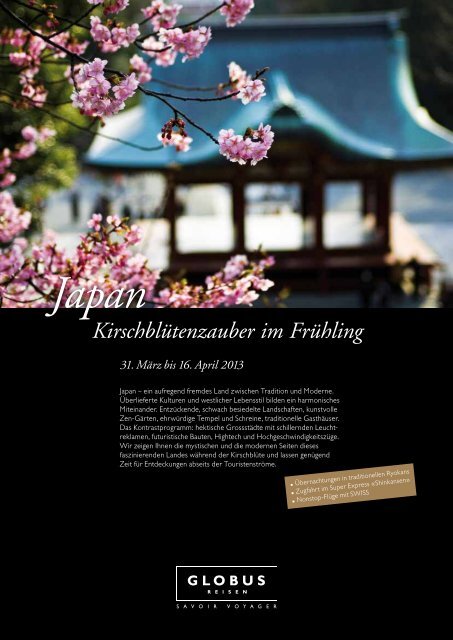Japan Kirschblütenzauber im Frühling -  Globus Reisen